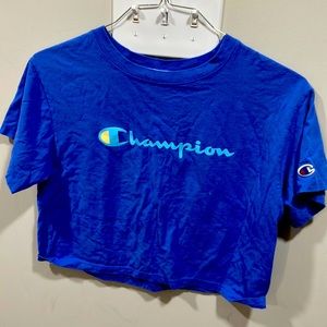 💙CHAMPION BLUE CROP TOP SMALL💙
